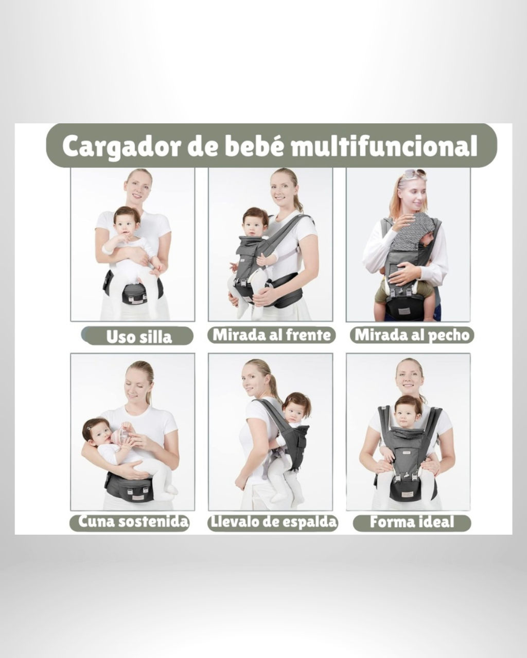 Cargador Ergonómico Multifuncional YARÖS - Gris Ratón