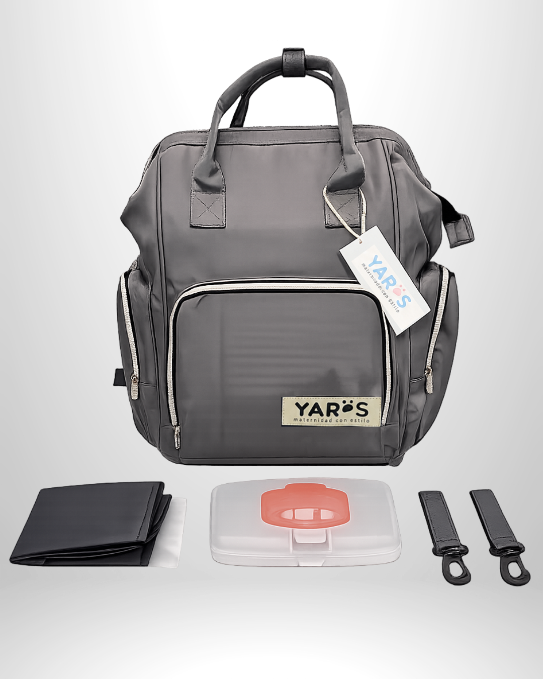 Pañalera Morral Maternal Premium YARÖS gris
