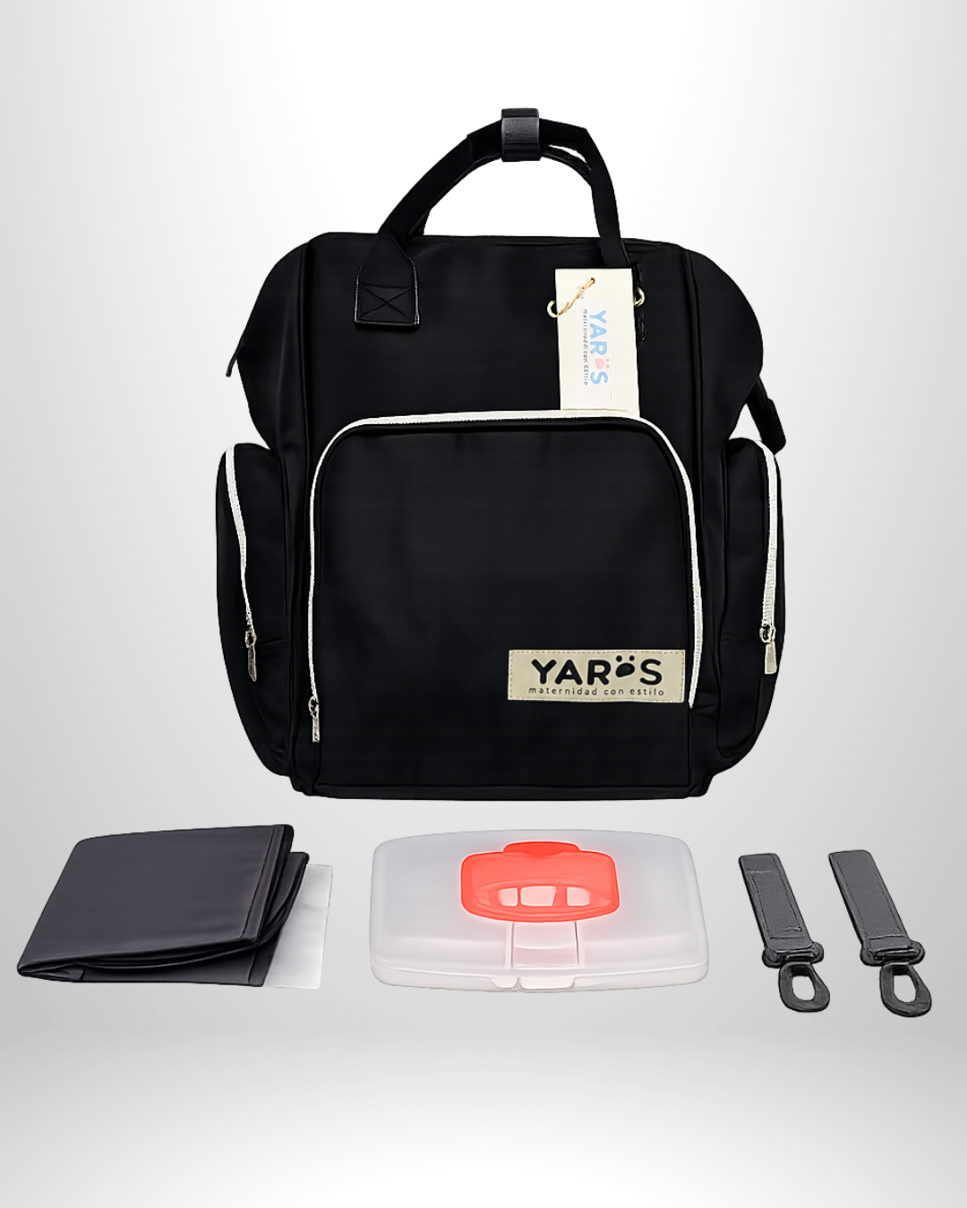 Pañalera Morral Maternal Premium YARÖS negra