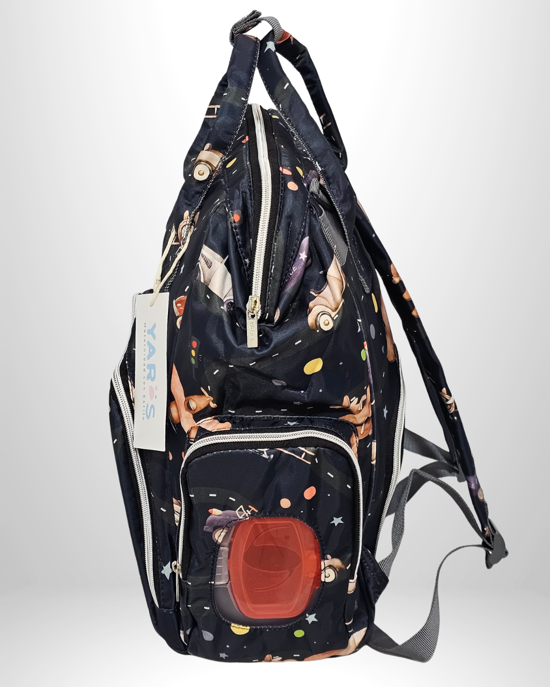 Pañalera Morral Maternal Premium YARÖS Azul estampado
