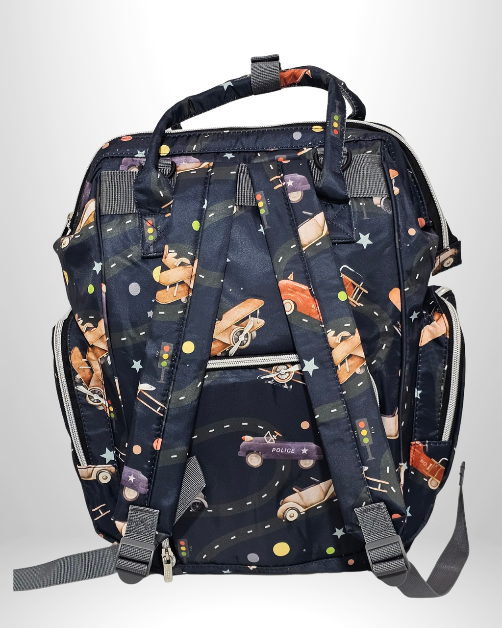 Pañalera Morral Maternal Premium YARÖS Azul estampado