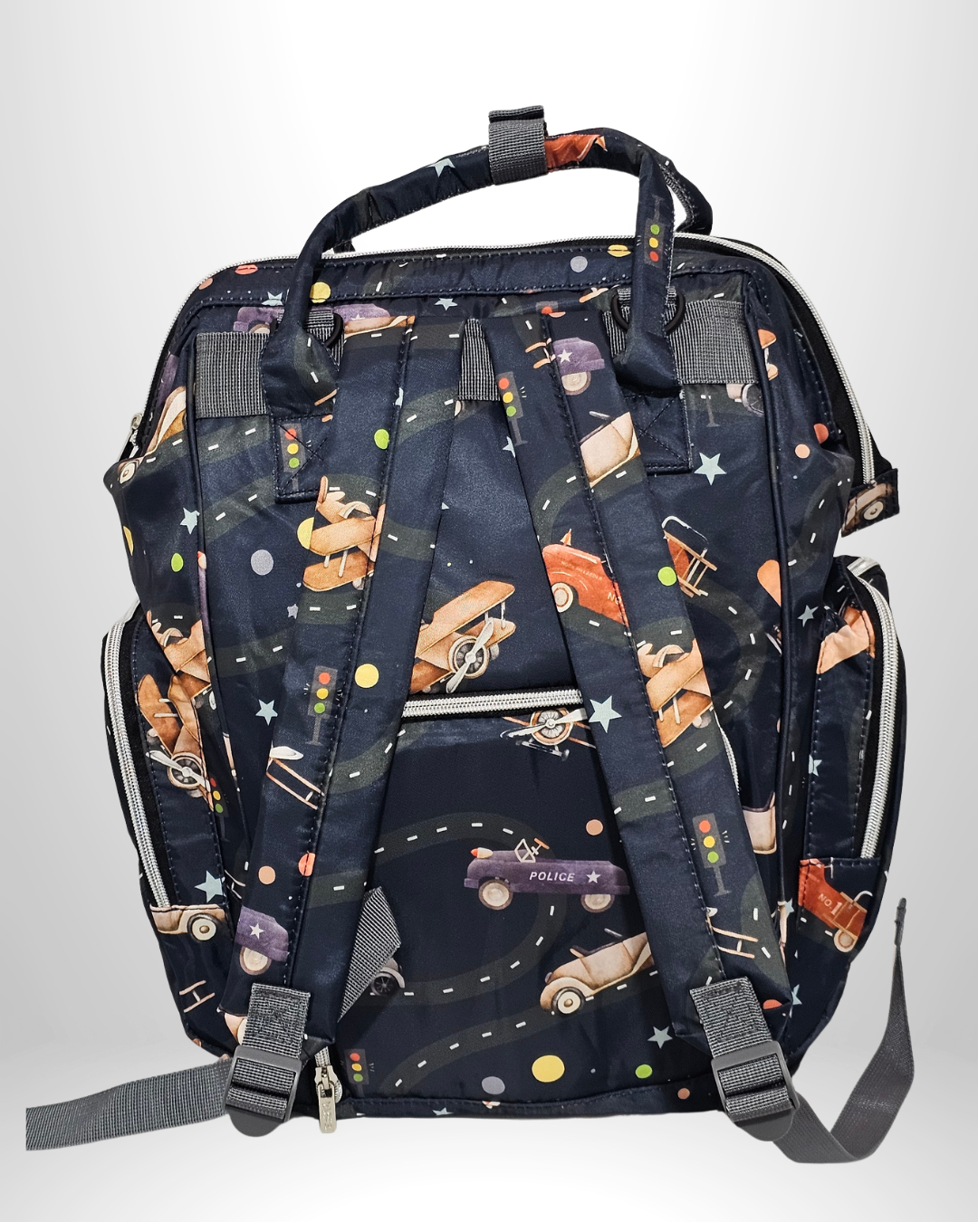 Pañalera Morral Maternal Premium YARÖS Azul estampado