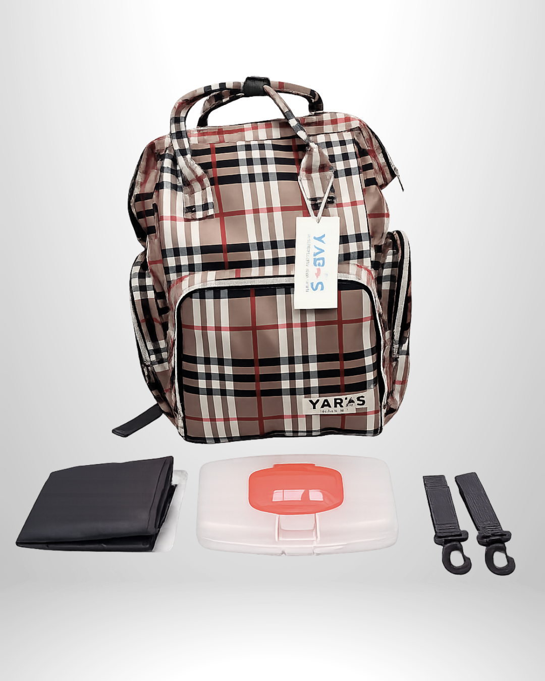 Pañalera Morral Maternal Premium YARÖS Cuadros