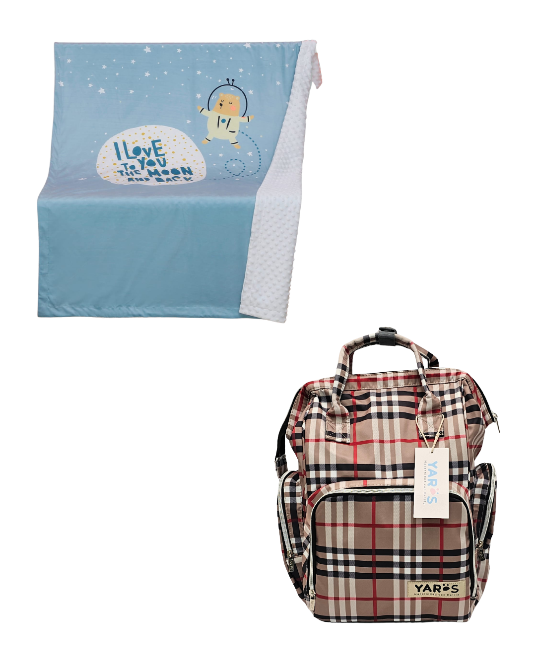 Combo YARÖS Dulces Sueños – Pañalera + Cobija | Envío Gratis