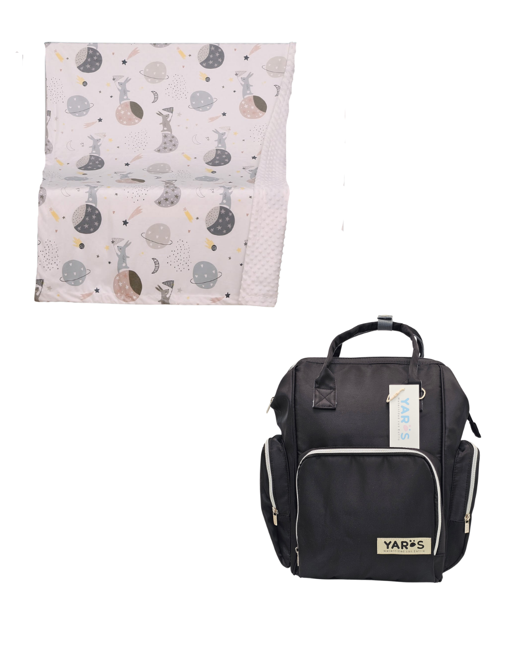 Combo YARÖS Dulces Sueños – Pañalera + Cobija | Envío Gratis
