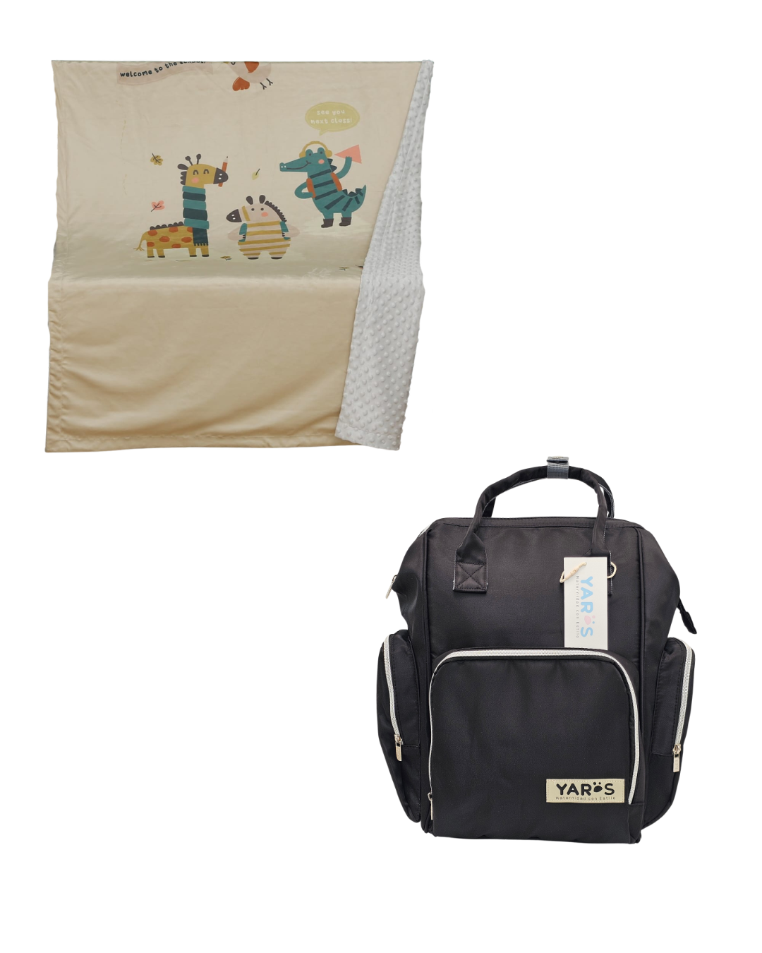 Combo YARÖS Dulces Sueños – Pañalera + Cobija | Envío Gratis