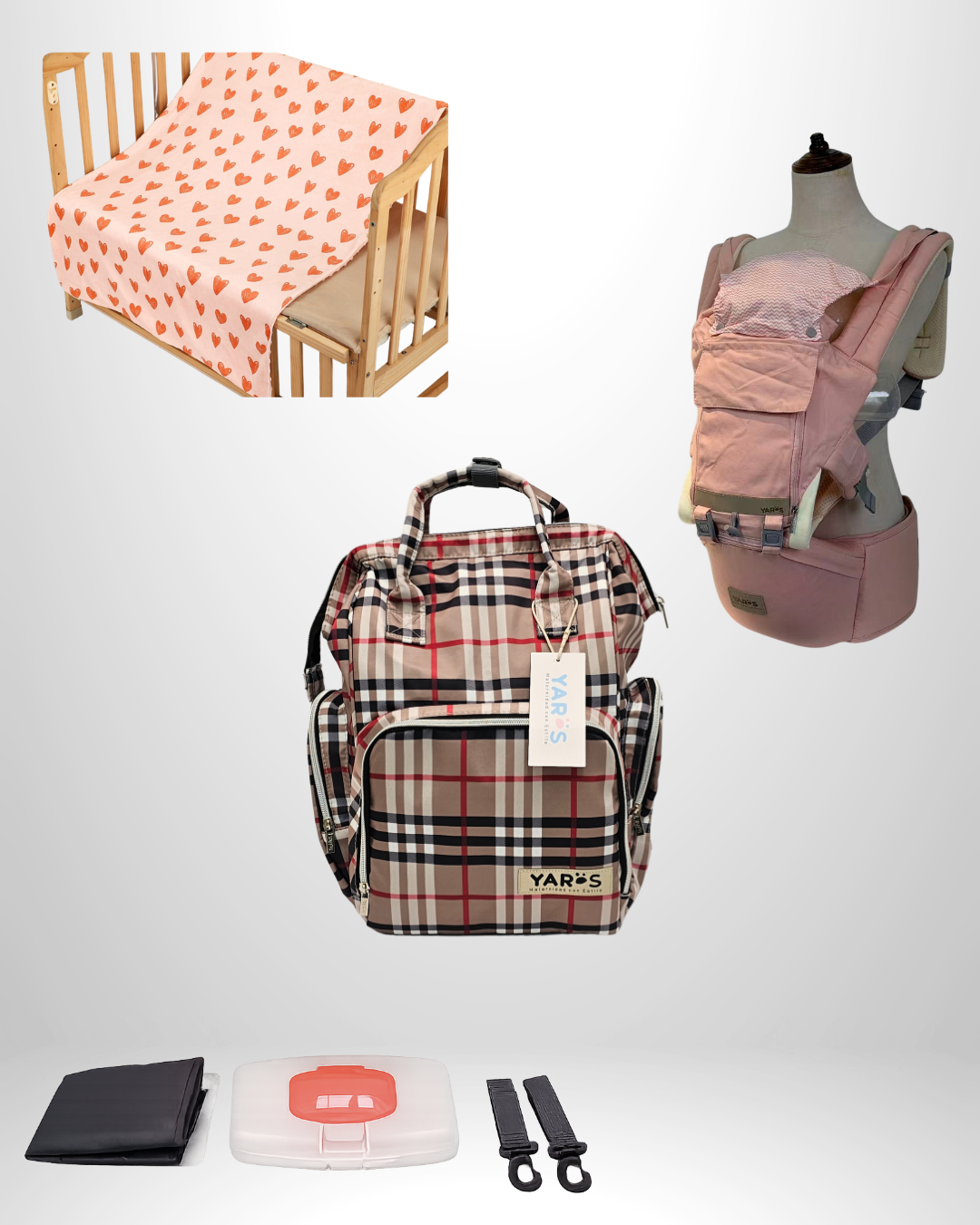 Combo YARÖS Esencial – Pañalera + Cargador + Cobija | Envío Gratis