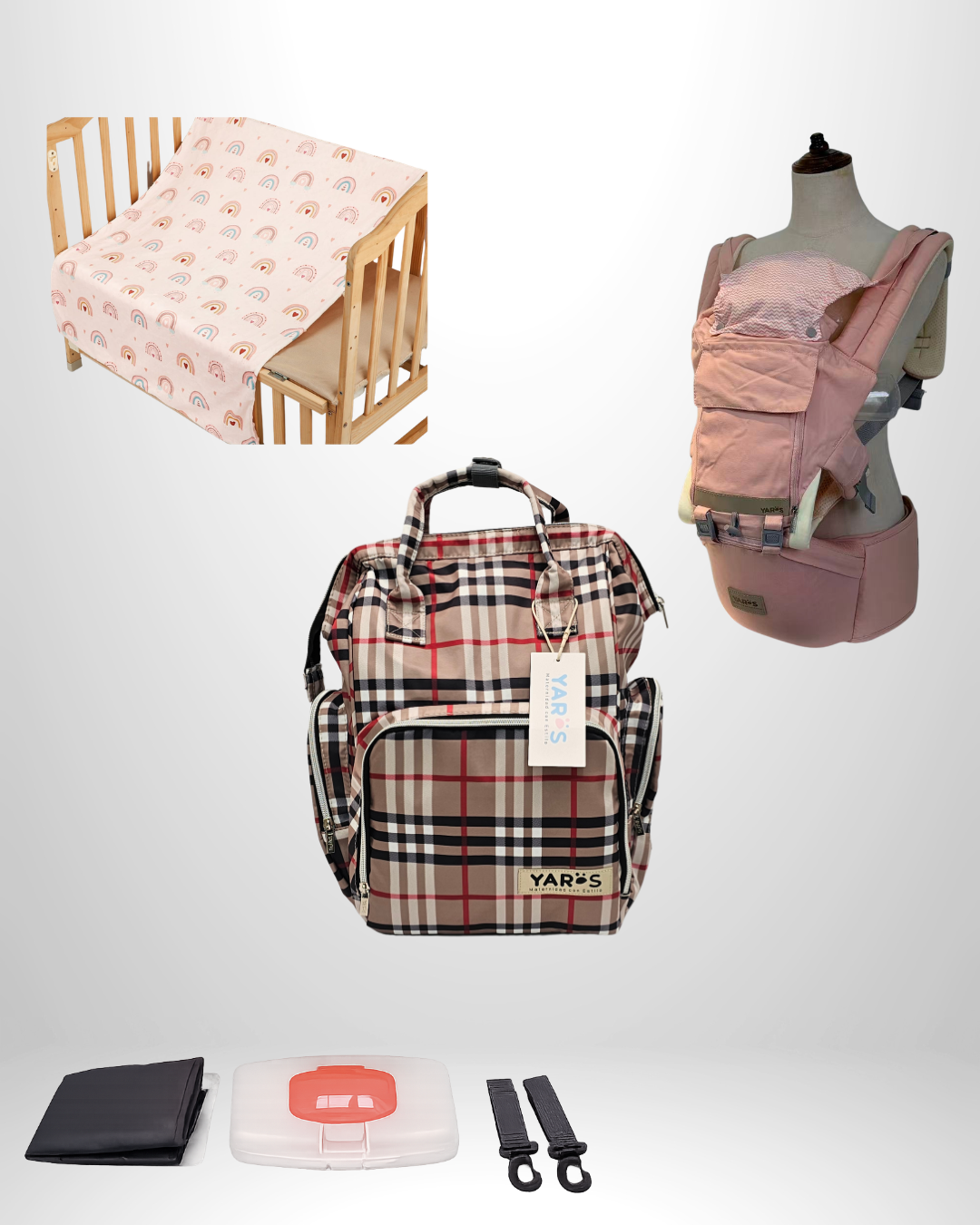 Combo YARÖS Esencial – Pañalera + Cargador + Cobija | Envío Gratis
