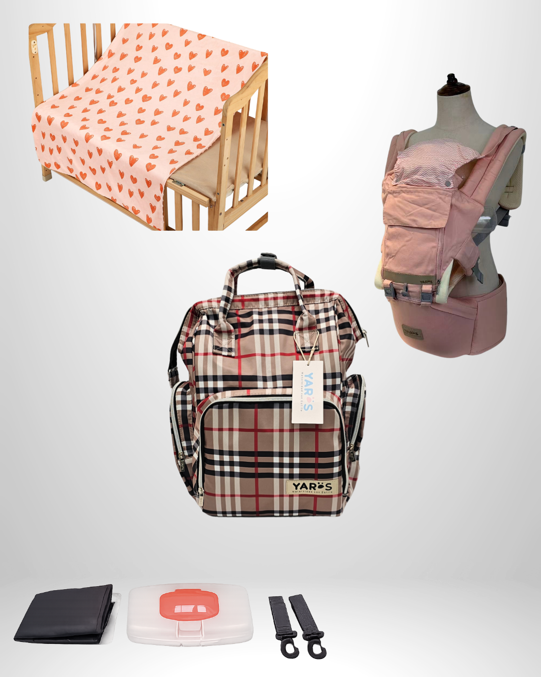Combo YARÖS Esencial – Pañalera + Cargador + Cobija | Envío Gratis