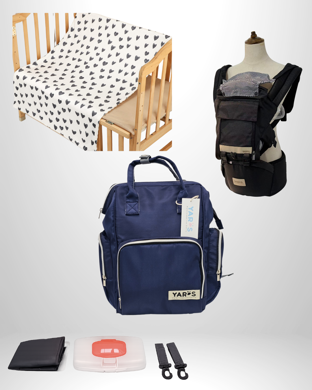 Combo YARÖS Esencial – Pañalera + Cargador + Cobija | Envío Gratis