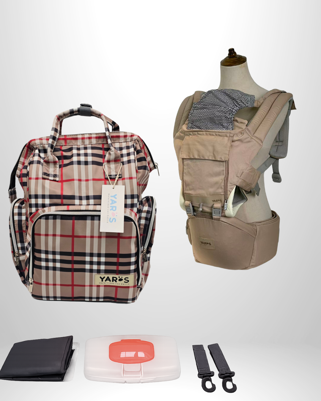 Combo YARÖS | Pañalera Morral + Cargador Ergonómico Multifuncional | Envío Gratis