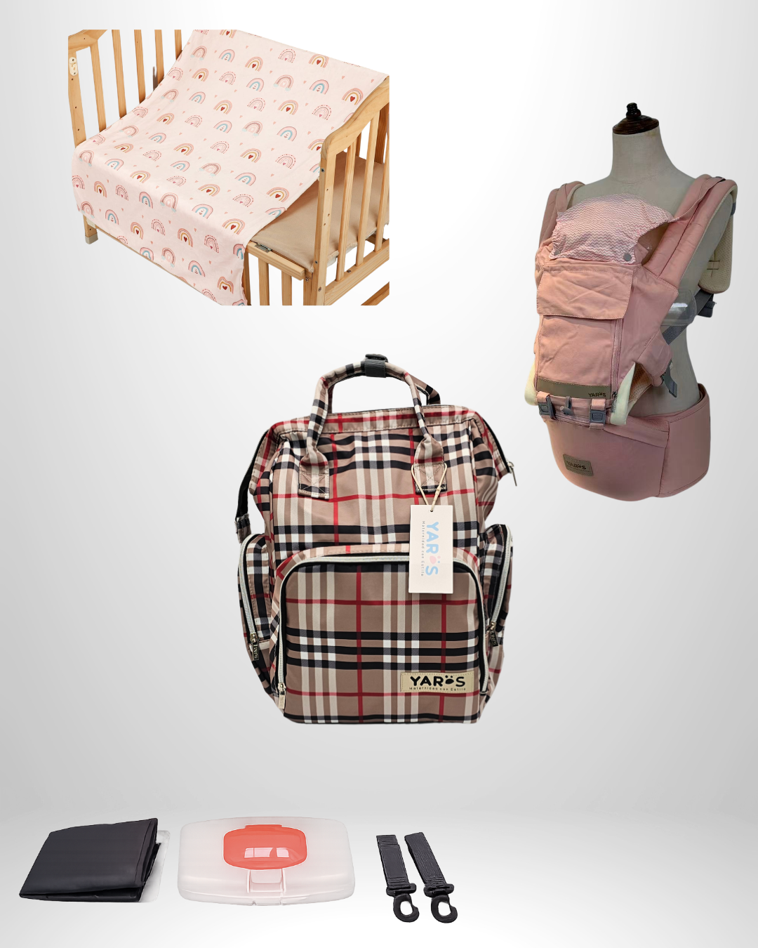 Combo YARÖS Esencial – Pañalera + Cargador + Cobija | Envío Gratis