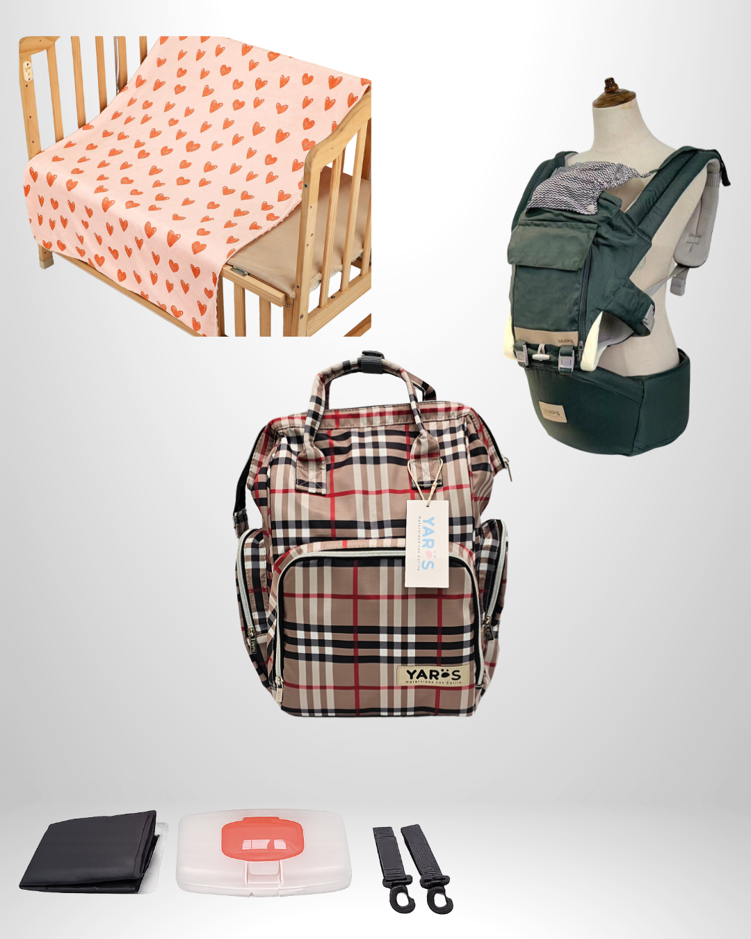 Combo YARÖS Esencial – Pañalera + Cargador + Cobija | Envío Gratis