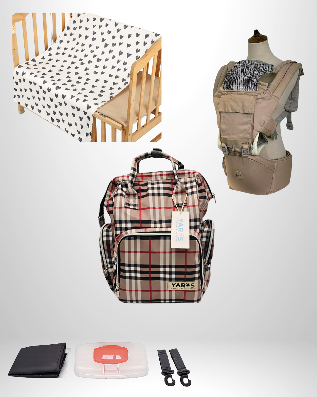 Combo YARÖS Esencial – Pañalera + Cargador + Cobija | Envío Gratis