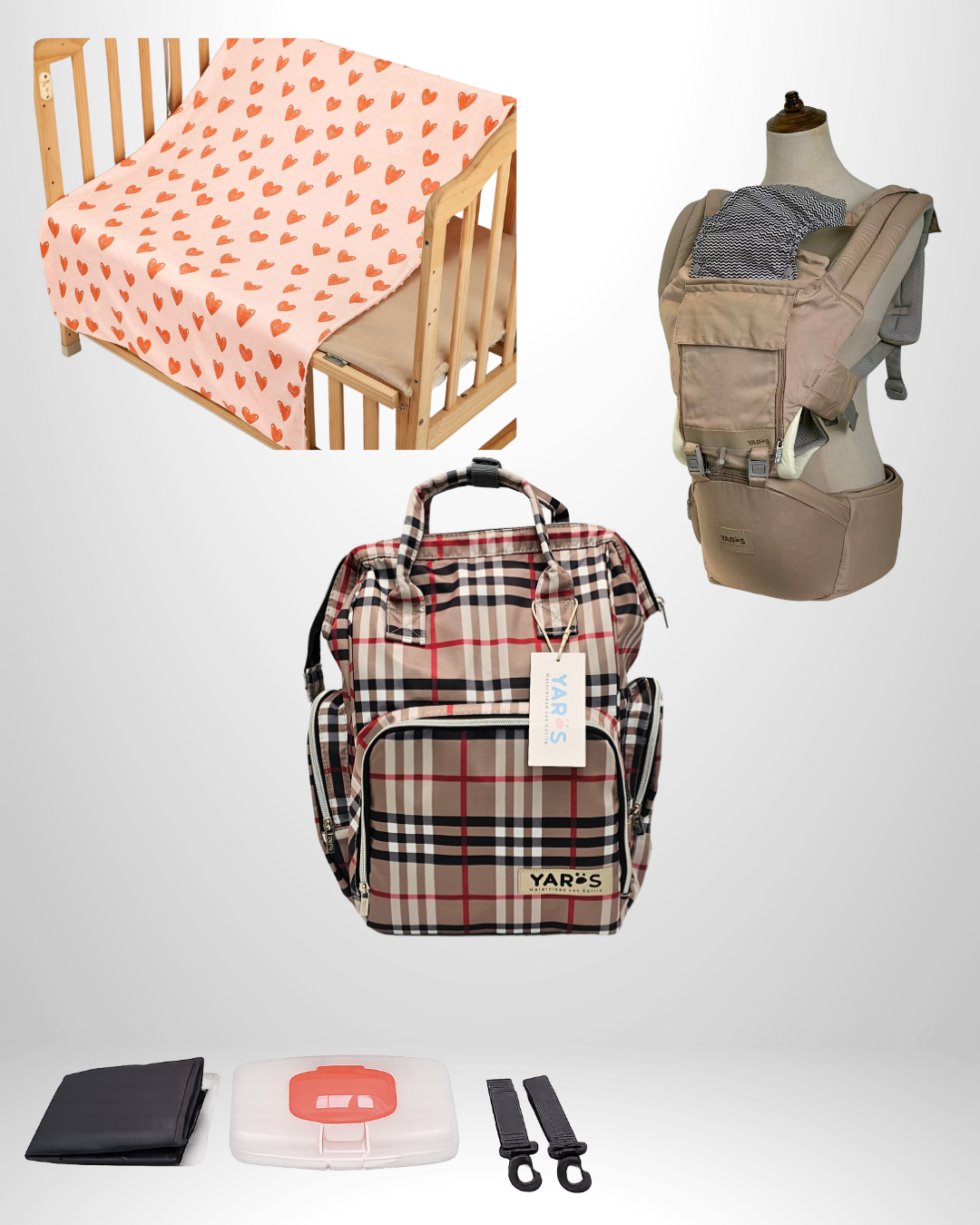Combo YARÖS Esencial – Pañalera + Cargador + Cobija | Envío Gratis