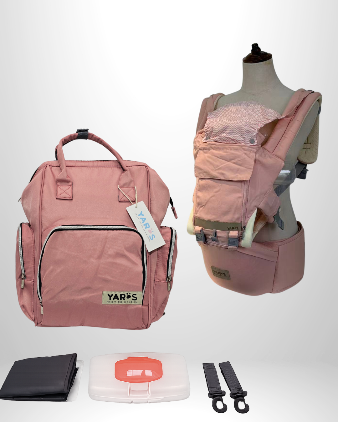 Combo YARÖS | Pañalera Morral + Cargador Ergonómico Multifuncional | Envío Gratis