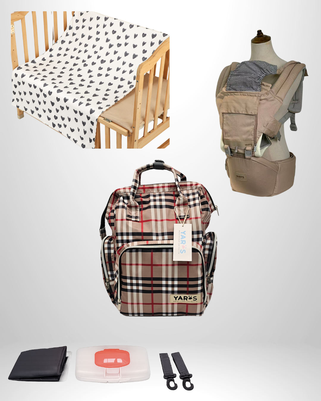 Combo YARÖS Esencial – Pañalera + Cargador + Cobija | Envío Gratis