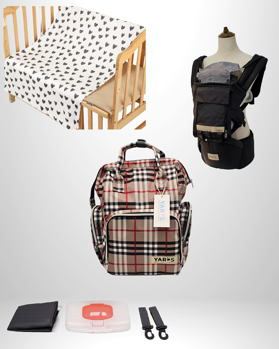 Combo YARÖS Esencial – Pañalera + Cargador + Cobija | Envío Gratis