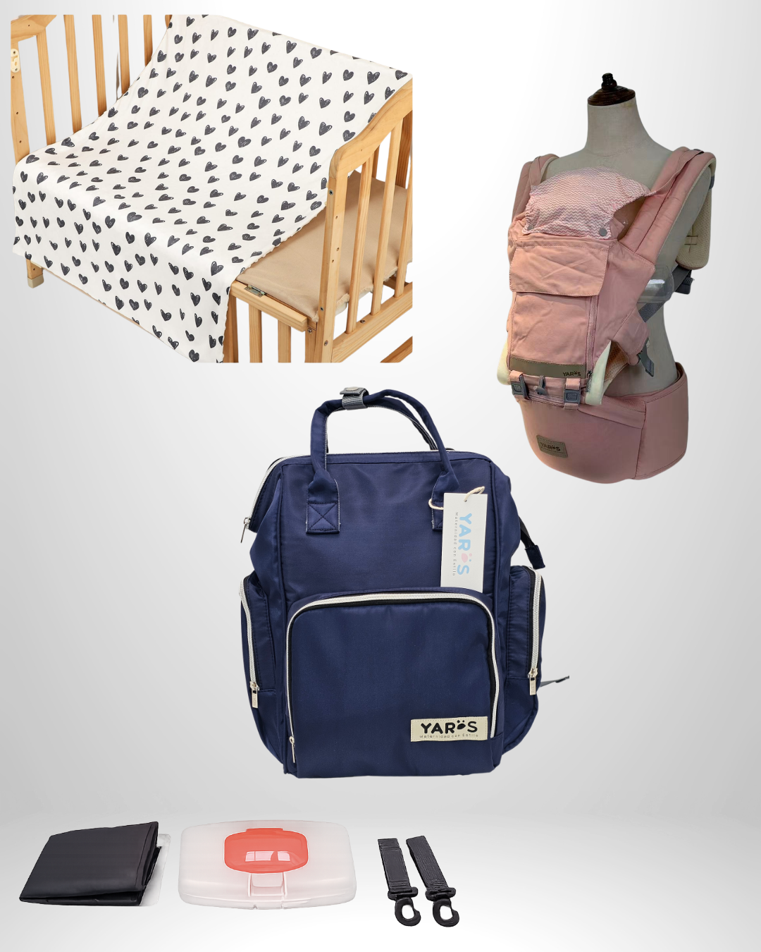 Combo YARÖS Esencial – Pañalera + Cargador + Cobija | Envío Gratis