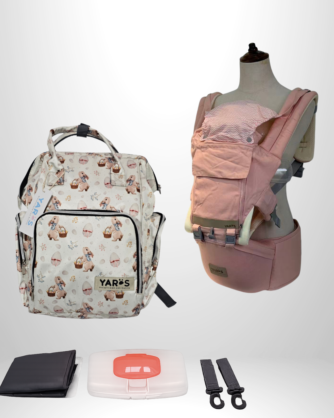 Combo YARÖS | Pañalera Morral + Cargador Ergonómico Multifuncional | Envío Gratis