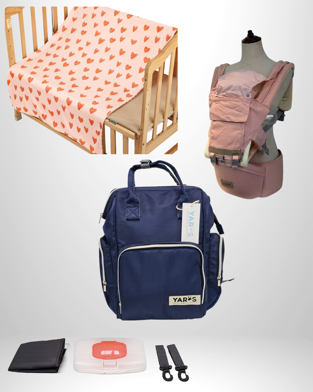 Combo YARÖS Esencial – Pañalera + Cargador + Cobija | Envío Gratis