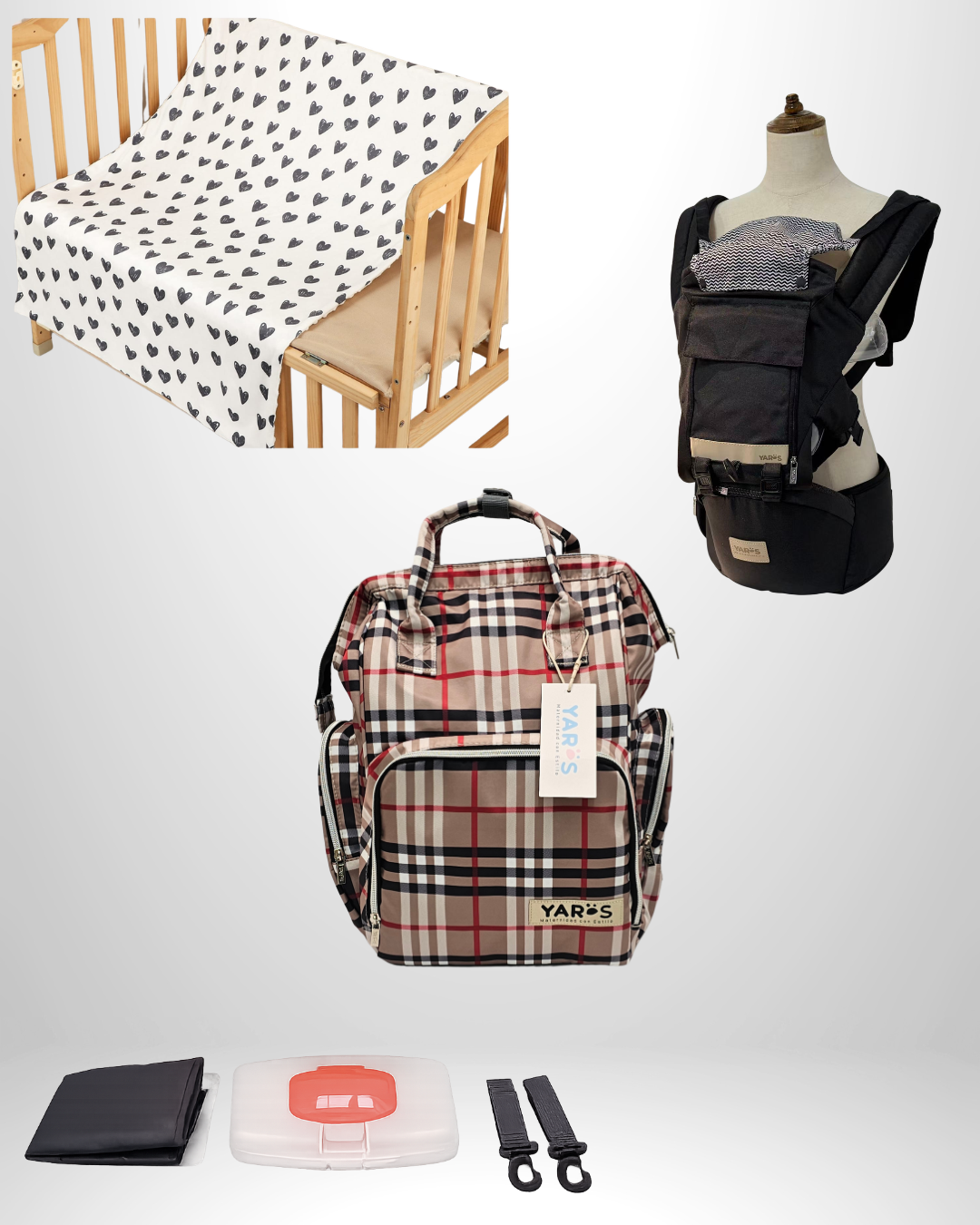Combo YARÖS Esencial – Pañalera + Cargador + Cobija | Envío Gratis