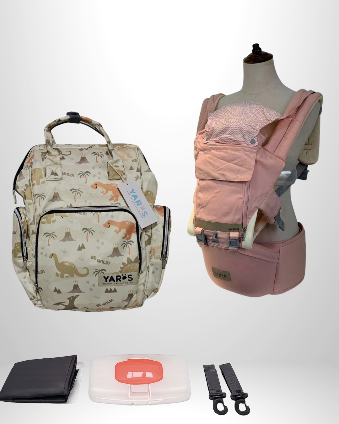 Combo YARÖS | Pañalera Morral + Cargador Ergonómico Multifuncional | Envío Gratis