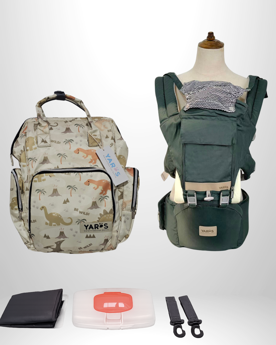 Combo YARÖS | Pañalera Morral + Cargador Ergonómico Multifuncional | Envío Gratis