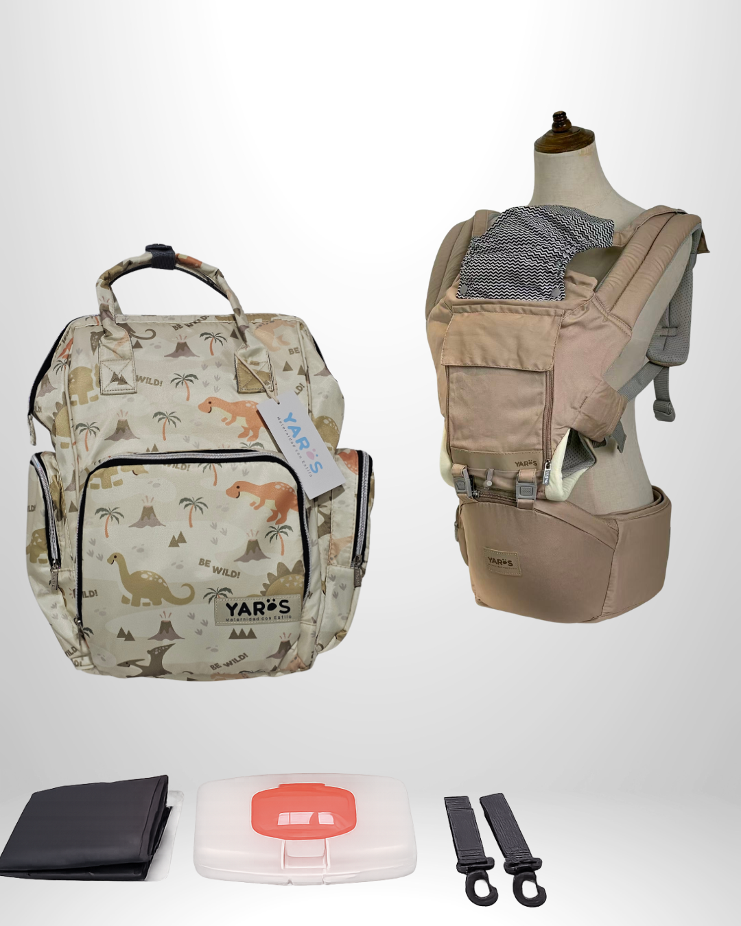Combo YARÖS | Pañalera Morral + Cargador Ergonómico Multifuncional | Envío Gratis