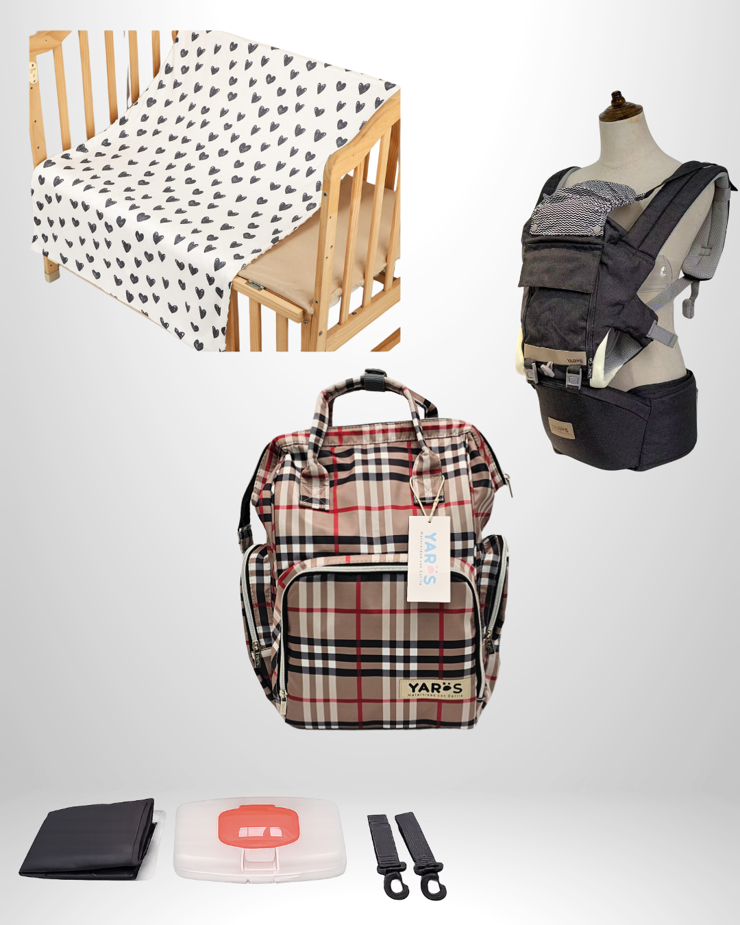Combo YARÖS Esencial – Pañalera + Cargador + Cobija | Envío Gratis