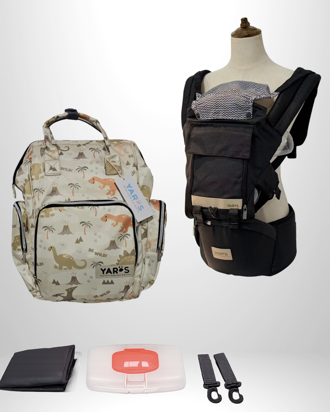Combo YARÖS | Pañalera Morral + Cargador Ergonómico Multifuncional | Envío Gratis