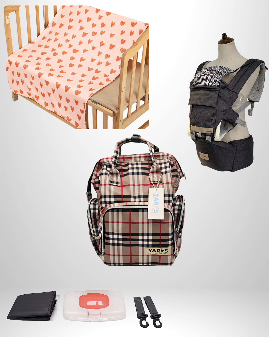 Combo YARÖS Esencial – Pañalera + Cargador + Cobija | Envío Gratis