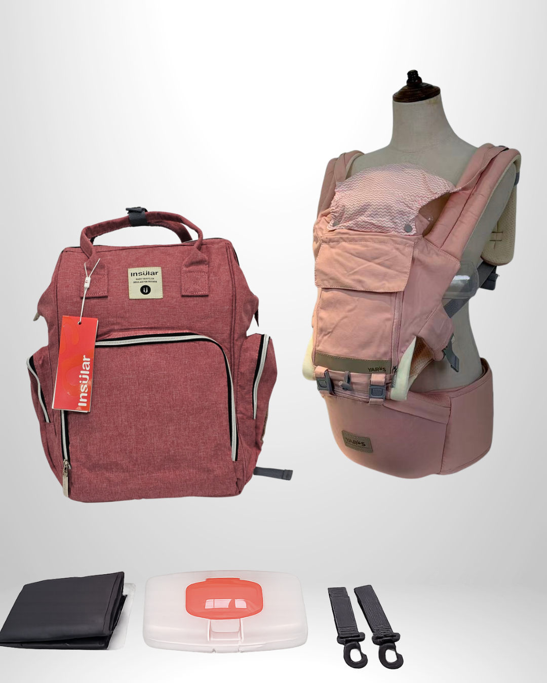 Combo YARÖS | Pañalera Morral + Cargador Ergonómico Multifuncional | Envío Gratis