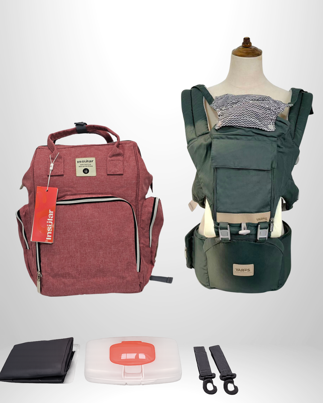Combo YARÖS | Pañalera Morral + Cargador Ergonómico Multifuncional | Envío Gratis