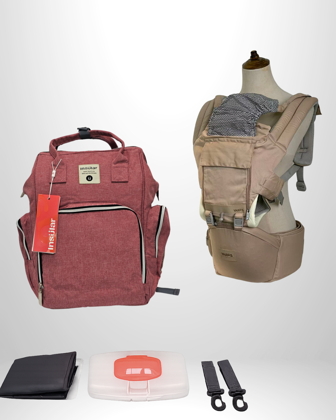 Combo YARÖS | Pañalera Morral + Cargador Ergonómico Multifuncional | Envío Gratis