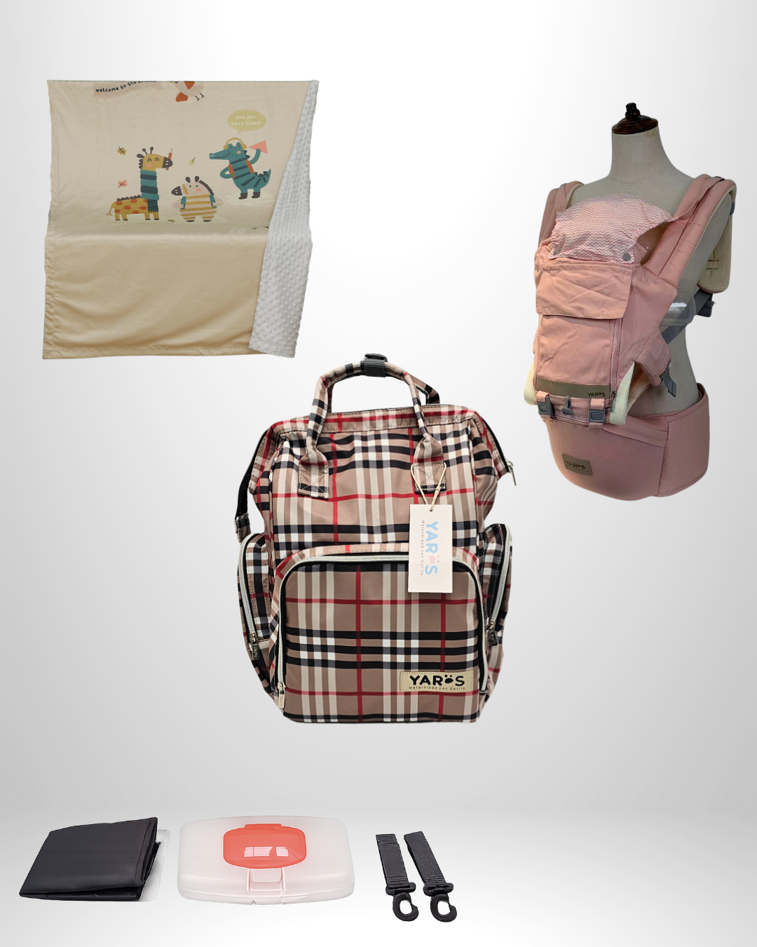 Combo YARÖS Esencial – Pañalera + Cargador + Cobija | Envío Gratis
