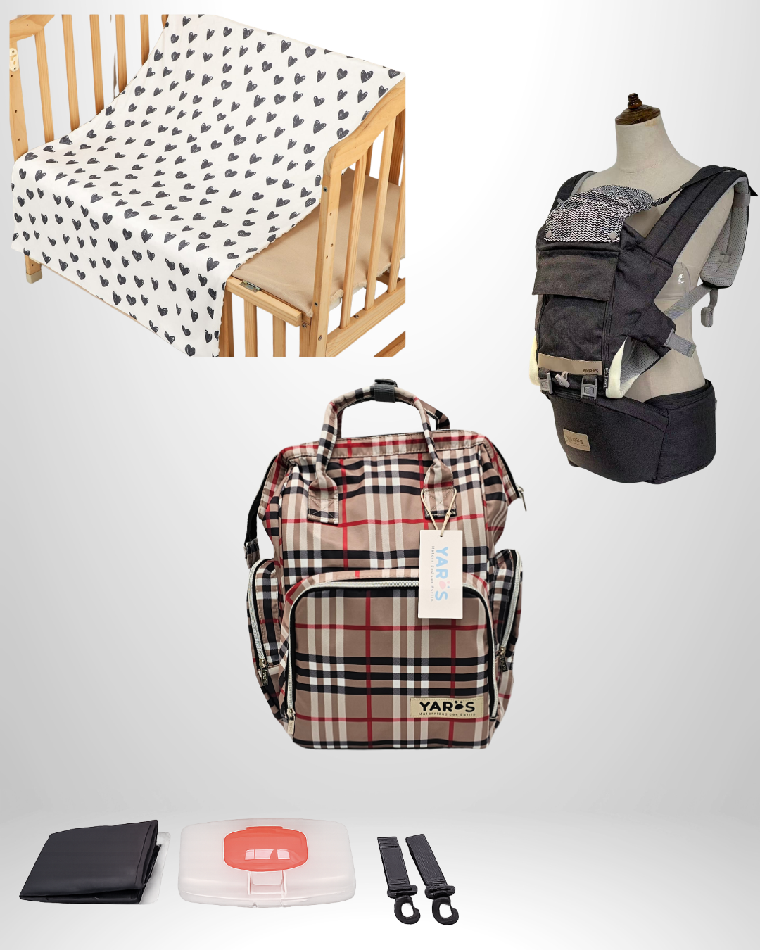 Combo YARÖS Esencial – Pañalera + Cargador + Cobija | Envío Gratis