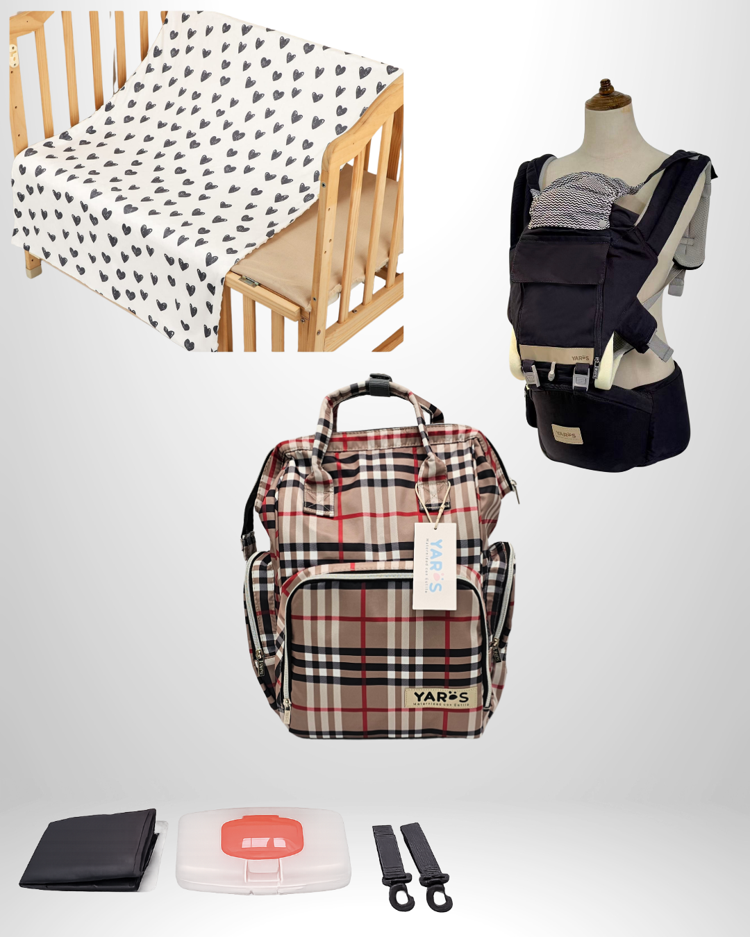 Combo YARÖS Esencial – Pañalera + Cargador + Cobija | Envío Gratis