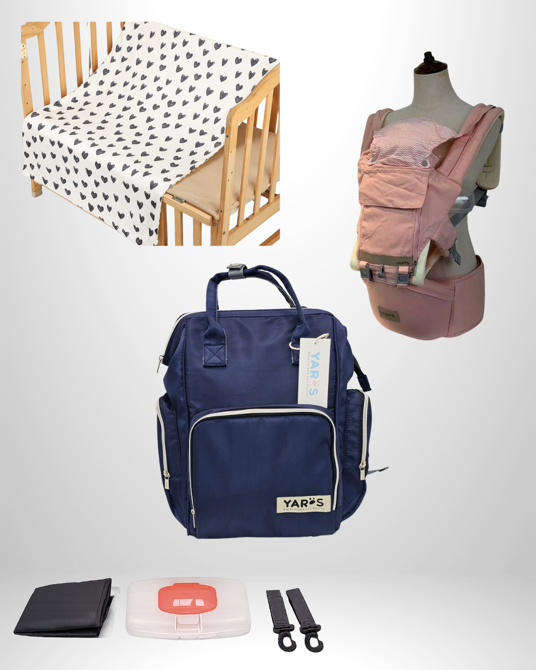 Combo YARÖS Esencial – Pañalera + Cargador + Cobija | Envío Gratis