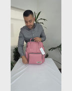 Pañalera Morral Maternal Premium YARÖS Blanco Estampado de Conejo
